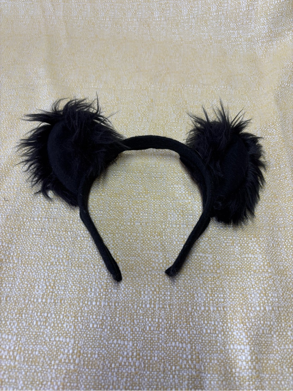 Black Furry Cat Ear Headband - women’s Costume Accessory